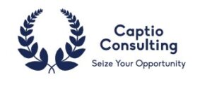 blue and white captio logo